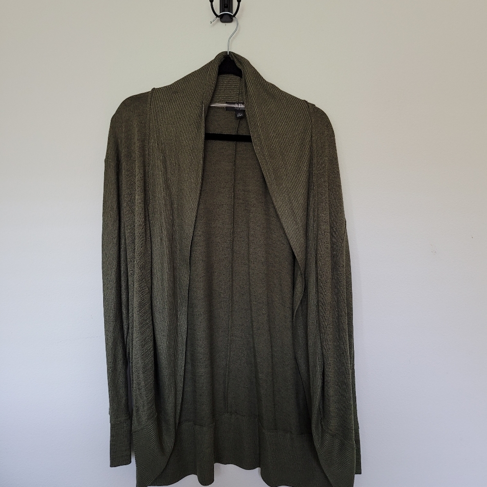 A.N.A. Olive Green Knit Cardigan